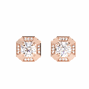 Round  Diamond Stud Earrings For Women
