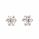 Round Shape Diamond Earrings For Women