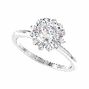 Cushion Diamond Halo Style Engagement Ring for Women