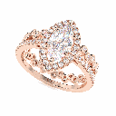 Marquise Diamond Halo Accent Style Bridal Ring for Women