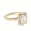 Radiant Shape Halo Accent Diamond Engagement for Women