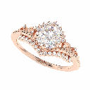 Round Diamond Fancy Engagement Ring for Women