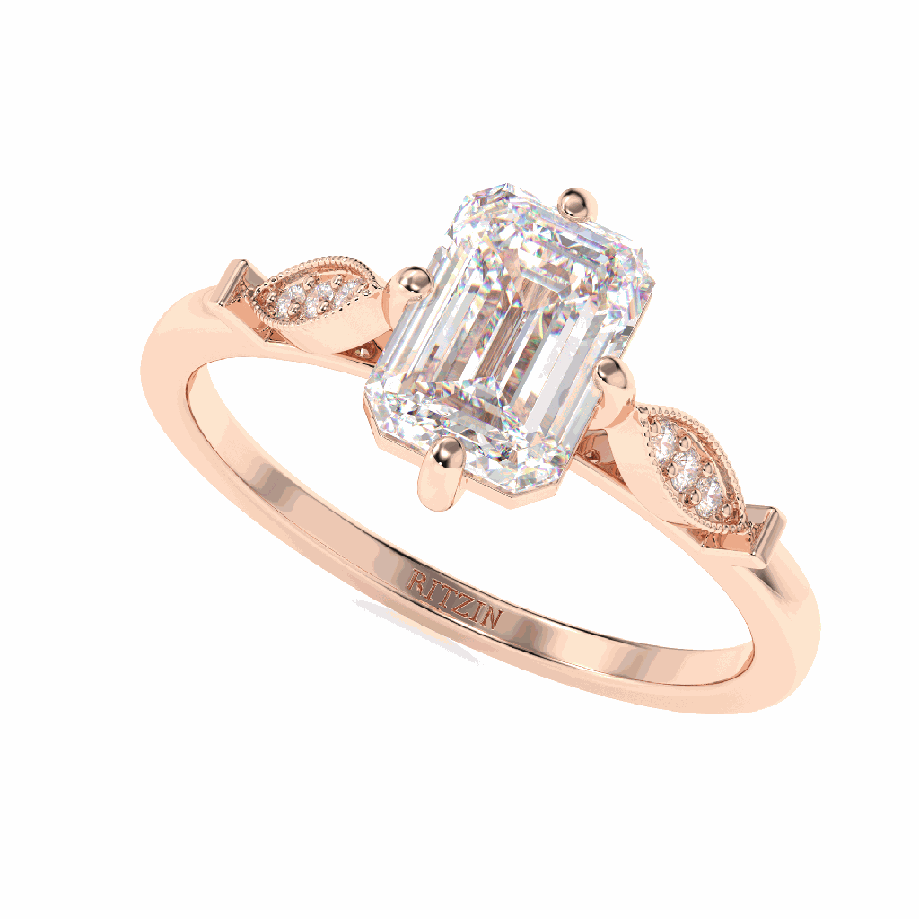 Emerald Diamond Fancy Engagement Ring for Women