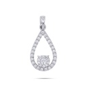  Round Diamond Water Drop Design Pendant 