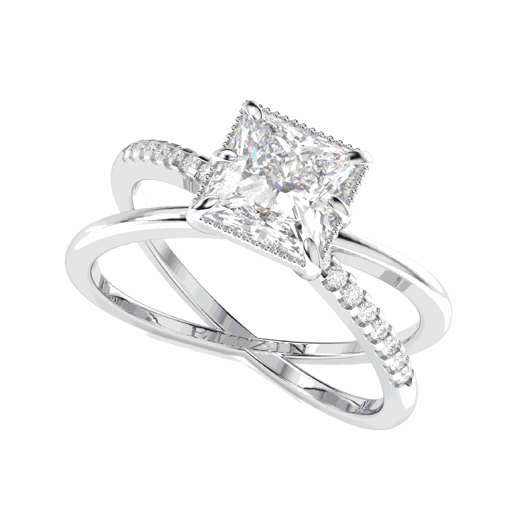 Princess Diamond Engagement Ring for Women