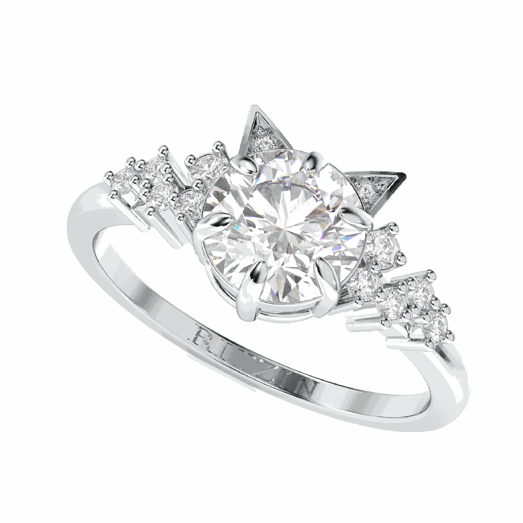 Round Diamond Engagement Ring for Women