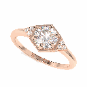 Round Diamond Engagement Ring for Her