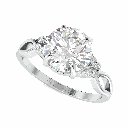 Round Diamond Fancy Engagement Ring for Her