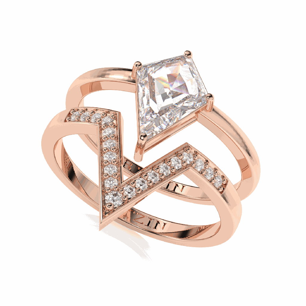 Kite Diamond Fancy Bridal Ring for Her