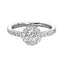  Round Diamond Prong Halo Engagement Ring