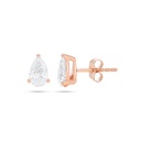  Pear Stone Pushback Stud Earring