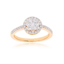Round Diamond Lovebright Halo Engagement Ring