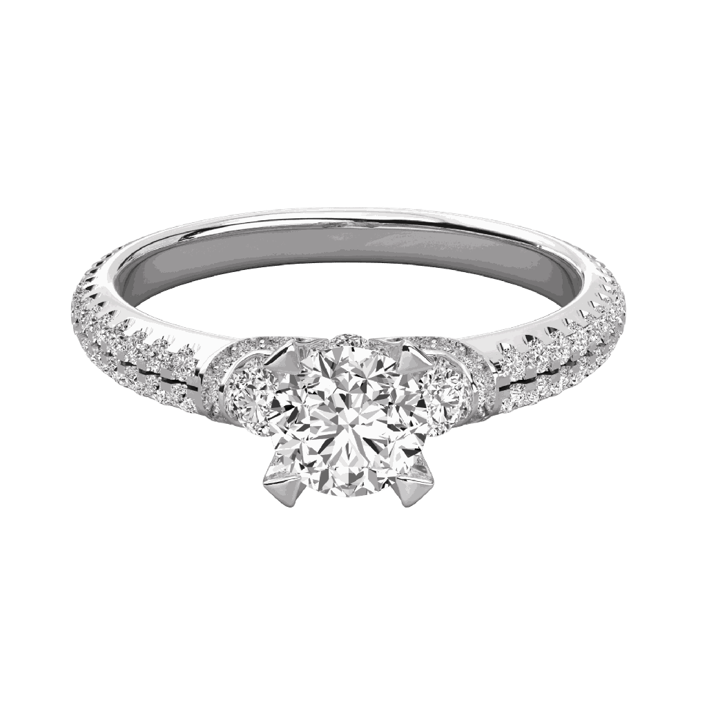 Round Diamond  Wedding Ring For Her