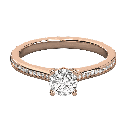  Round Cut Diamond Prong Set Engagement Ring for Her