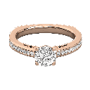  Round Cut Diamond Channel Set Engagement Ring for Her