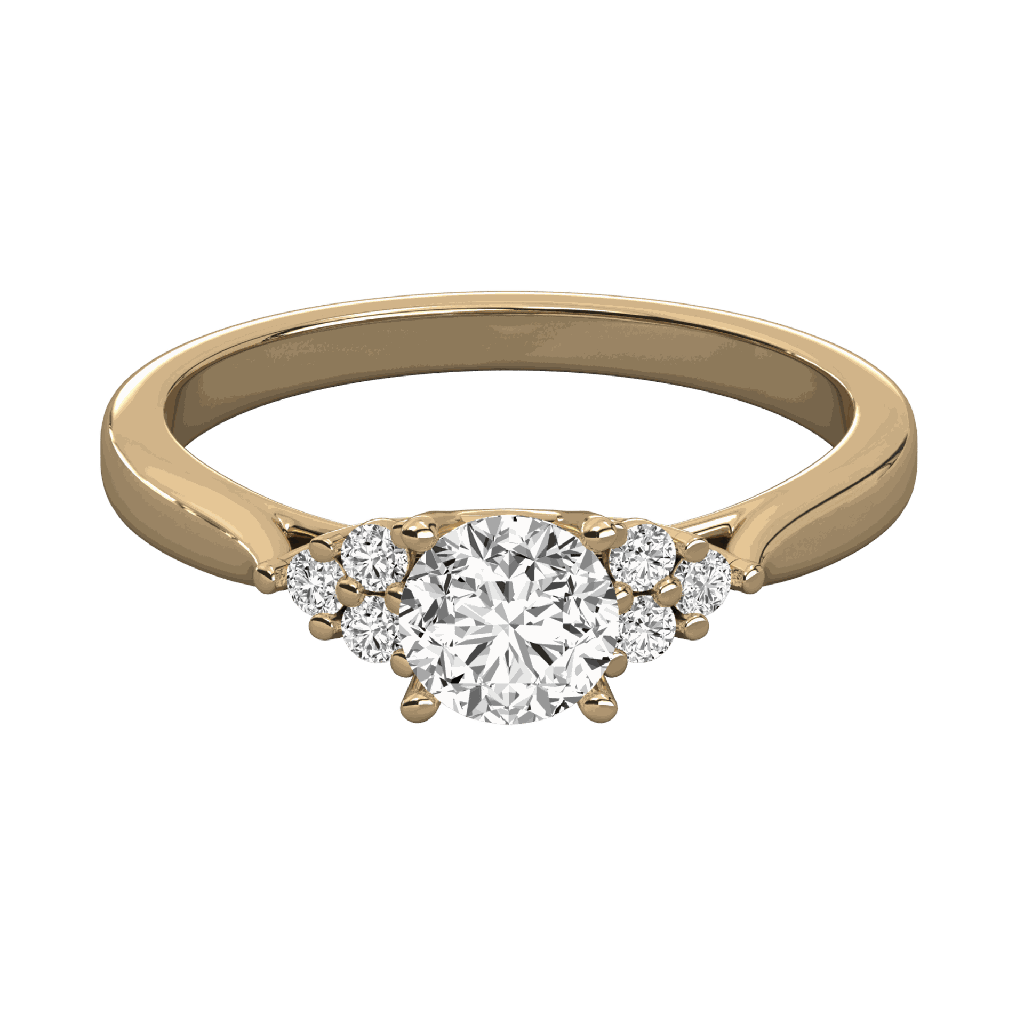 Round Cut Diamond Solitaire Engagement Ring for Her