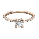  Round Diamond Micro Prong Set Solitaire Ring 