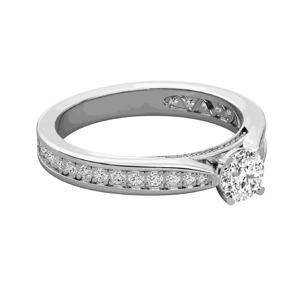  Round Diamond Solitaire Wedding Band 