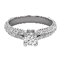 Round Diamond U Shape Colet Wedding Band 