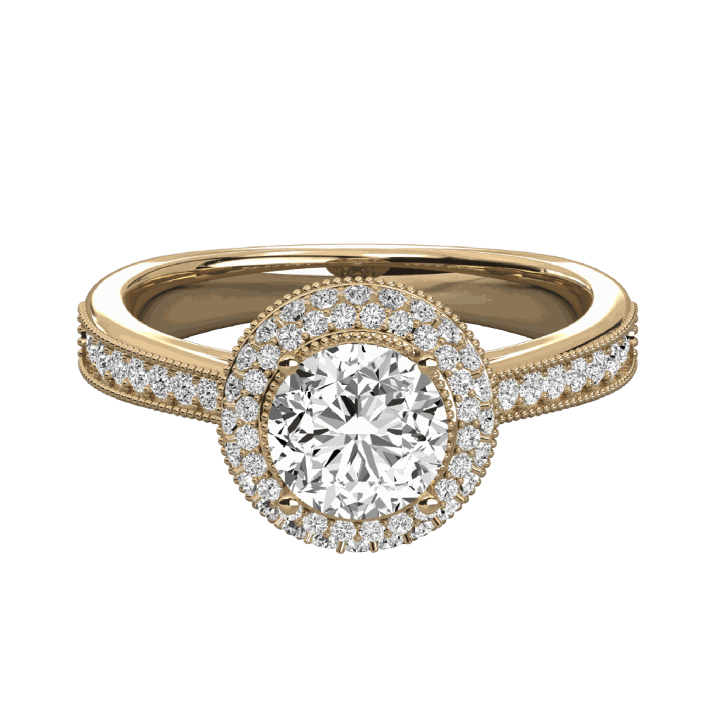  Round Diamond Cluster Engagement Ring For Her