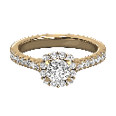  Round Cut Diamond Micro Prong Set Halo Wedding Ring For Her