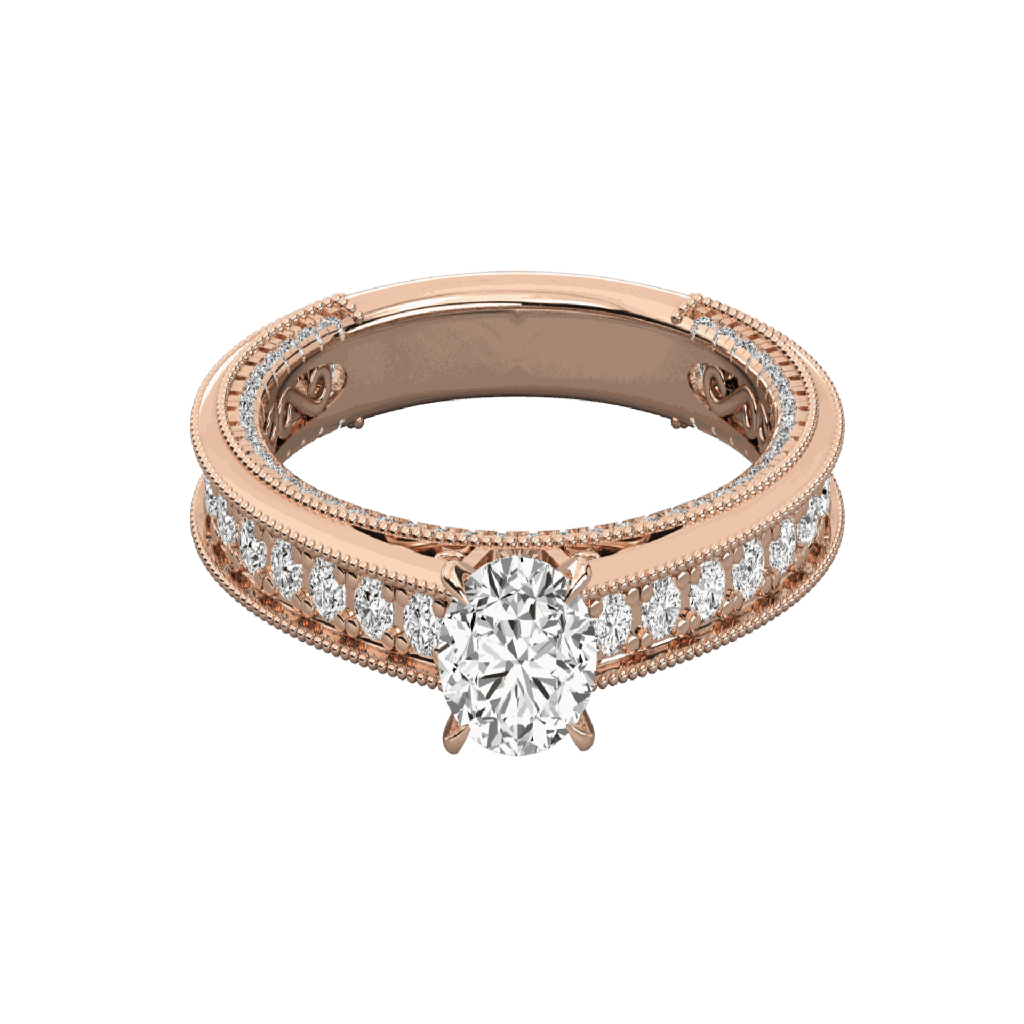  Round Diamond  Stone Diamond Ring For Her