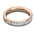  Round Diamond Half Eternity Wedding Band For Her