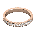  Round Diamond Micro Prong Set Half Eternity Wedding Band For Her