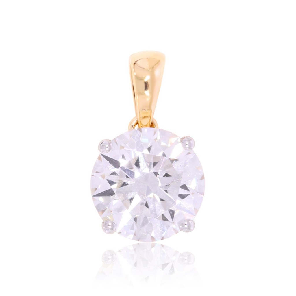  Round Diamond Solitaire Pendant For Her