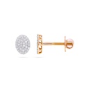  Round Diamond Screw Back Stud Earring For Her