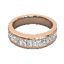  Princess Diamond Half Eternity Wedding Band For Her