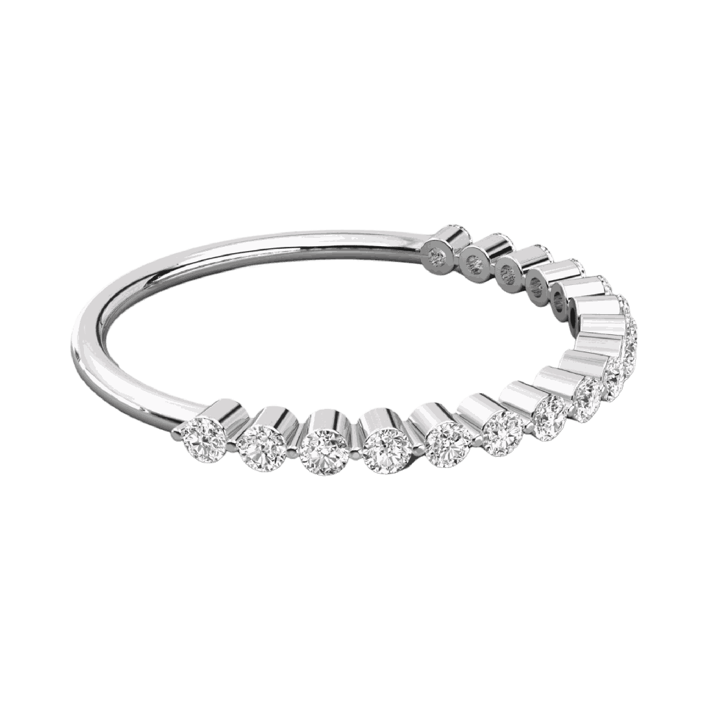  Round Cut Diamond Engagement Band For Her