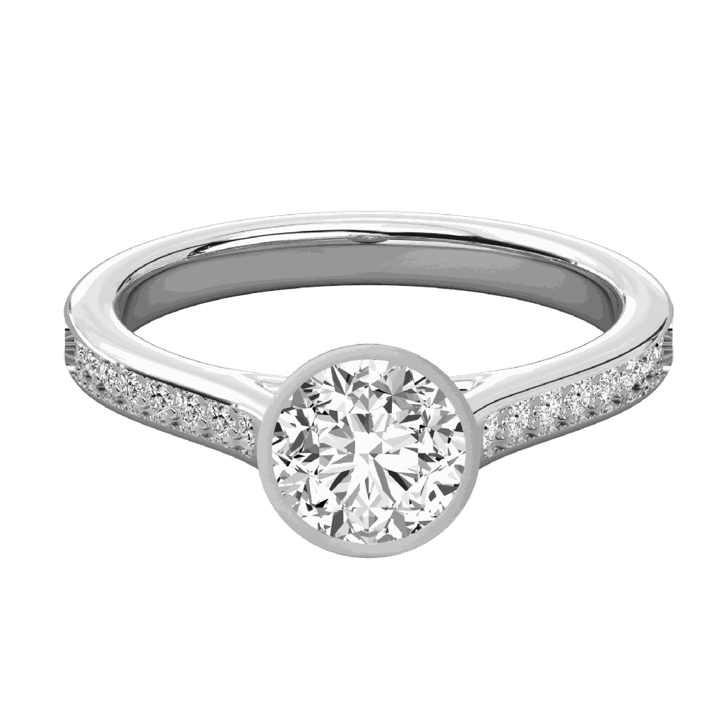  Round Diamond Prong Set Solitaire Ring 