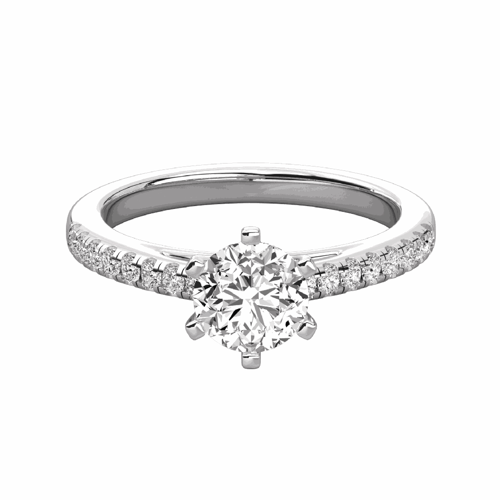 Round Diamond Solitaire Wedding Band