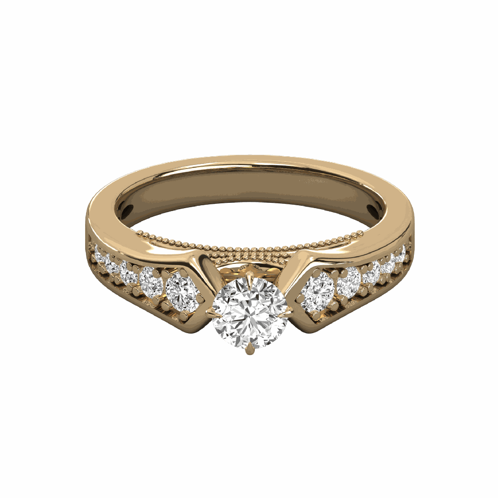  Round Diamond Tigor Prong Set Solitaire Ring 