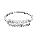  Baguette And Round Cut Diamond Halo Wedding Band For Her