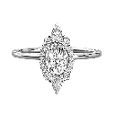 Oval Round And Pear Diamond Halo Wedding Band