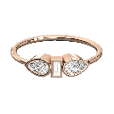 Pear And Baguette Diamond Wedding Band 