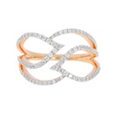  Round Diamond Leaf Unique Design Engagement Ring For Women