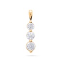  Round Diamond Journey Pendant For Women