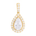  Round And Pear Diamond Designer Pendant For Women
