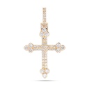  Round Diamond Luxurious Cross Pendant For Women