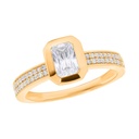  Round And Radiant Diamond Engagement Ring For Women