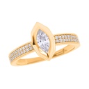  Round And Marquise Diamond Engagement Ring For Women