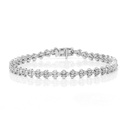  Round Diamond Triangle Design Tennis Bracelet For Women