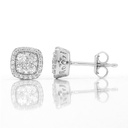 Round Diamond Prong Set Stud Earrings 