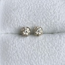 Round Cut Stone Stud Earring For Women