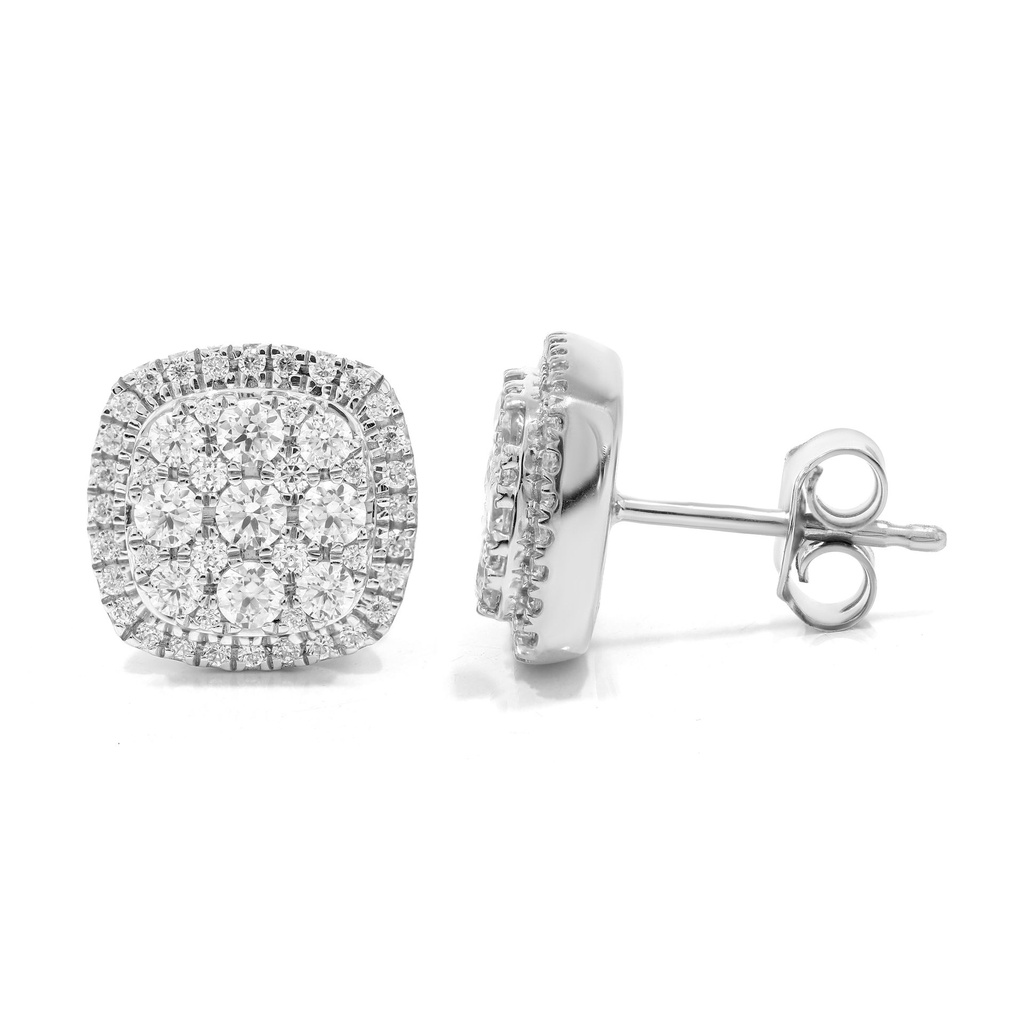  Round Diamond Prong Set Stud Earrings