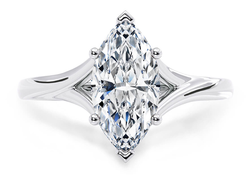  Marquise Cut Split Shank Engagement Ring For Women