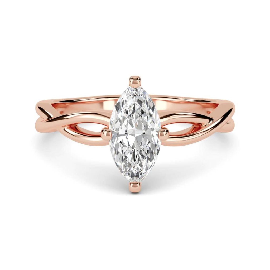  Marquise Cut Twisted Engagement Ring For Women